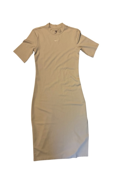 Nike Dresses & Skirts - Nike Women’s Beige Mock-Neck Midi Dress
